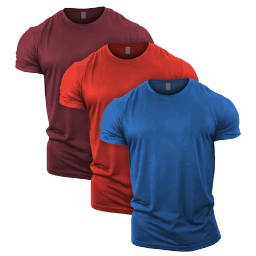 GYMTIER Herren Gym T-Shirt 3 T-Shirt Bundle Bodybuilding Training Top, 3er-Pack Mix a, 4XL GYMTIER Herren Gym T-Shirt 3 T-Shirt Bundle Bodybuilding Training Top, 3er-Pack Mix a, 4XL von GYMTIER