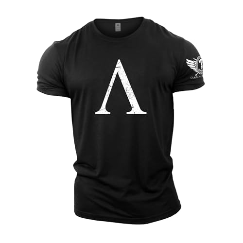GYMTIER Spartan Forged – Symbol – Herren-T-Shirt, Bodybuilding, Training, Workout, Lifting, Top Kleidung, Schwarz , XL GYMTIER Spartan Forged – Symbol – Herren-T-Shirt, Bodybuilding, Training, Workout, Lifting, Top Kleidung, Schwarz , XL von GYMTIER
