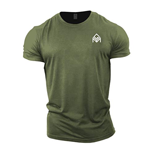 Gymtier Sport-T-Shirt für Herren, für Bodybuilding, Training, Top, Kleidung, unifarben Gr. XXXX-Large, grün von GYMTIER