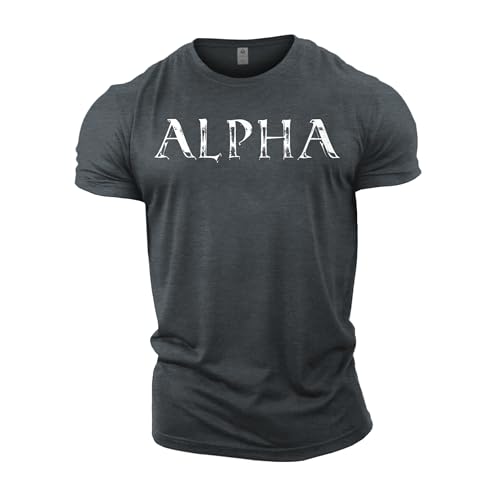 Spartan Forged – Alpha Roman – Herren Gym T-Shirt – Bodybuilding Workout Training Top, grau, S von GYMTIER