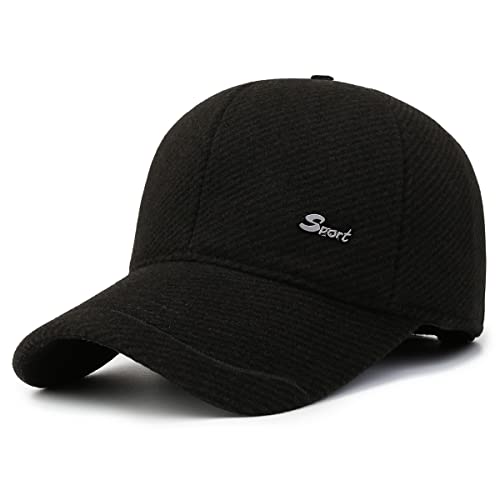 GYOUFU Baseball Cap für Herren Wintermützen 57-61cm (Schwarz 16) von GYOUFU