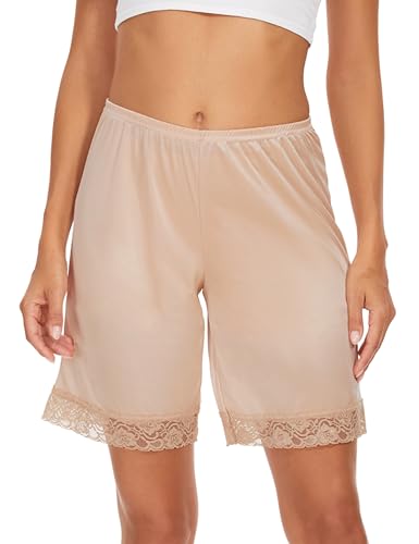GYS Slip Shorts Culotte für Frauen Split Rock Spitze Pettipants Bloomer, B - Nackt, XL von GYS