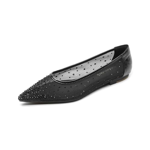 GYUBL Atmungsaktive, Spitze Mesh-Flachschuhe mit Strasssteinen,38.5 EU von GYUBL