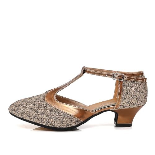 GYUBL Damen Flapper Tanzschuhe Glitter Salsa Ballroom Schuhe Heels,Kaffee-3.5cm, 42 EU GYUBL Damen Flapper Tanzschuhe Glitter Salsa Ballroom Schuhe Heels,Kaffee-3.5cm, 42 EU von GYUBL