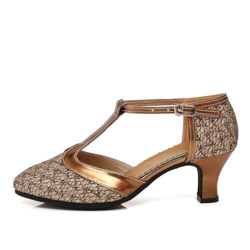 GYUBL Damen Flapper Tanzschuhe Glitter Salsa Ballroom Schuhe Heels,Kaffee-5.5cm, 40 EU GYUBL Damen Flapper Tanzschuhe Glitter Salsa Ballroom Schuhe Heels,Kaffee-5.5cm, 40 EU von GYUBL