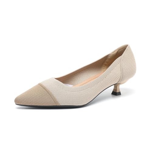 GYUBL Damen Pumps Kitten Absatz Niedriger Absatz Slip On Kleiderschuhe Geschlossene Spitze Zehen Hochzeitsschuhe Prom Party,1506-KQ,EU37 GYUBL Damen Pumps Kitten Absatz Niedriger Absatz Slip On Kleiderschuhe Geschlossene Spitze Zehen Hochzeitsschuhe Prom Party,1506-KQ,EU37 von GYUBL