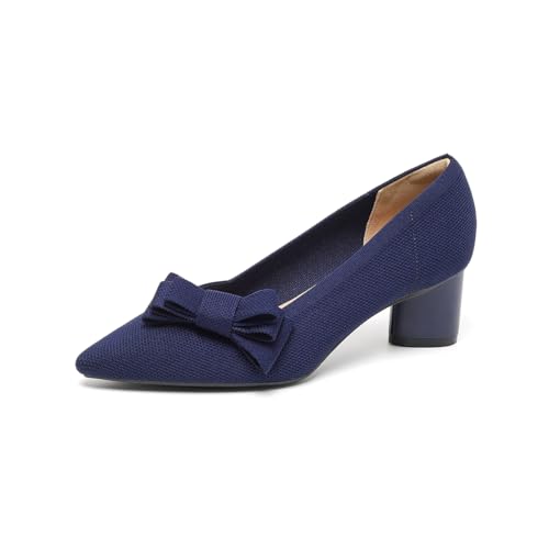 GYUBL Damenschuhe aus Strick geschlossene Gummisohle weiches elastisches Insole Stilvolle Bequemlichkeit‌,Modèle XTZ-568-2,Blau,EU38 von GYUBL