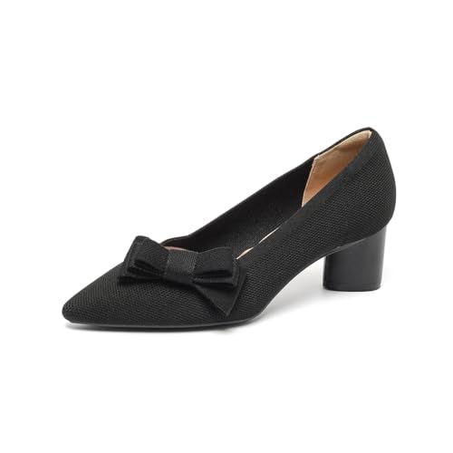 GYUBL Damenschuhe aus Strick geschlossene Gummisohle weiches elastisches Insole Stilvolle Bequemlichkeit‌,Modèle XTZ-568-2,Schwarz,EU37 von GYUBL