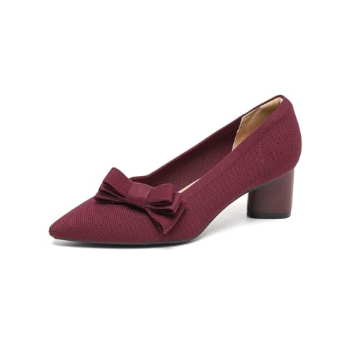 GYUBL Damenschuhe aus Strick geschlossene Gummisohle weiches elastisches Insole Stilvolle Bequemlichkeit,Modèle XTZ-568-2,Wine Red,EU40.5 GYUBL Damenschuhe aus Strick geschlossene Gummisohle weiches elastisches Insole Stilvolle Bequemlichkeit,Modèle XTZ-568-2,Wine Red,EU40.5 von GYUBL