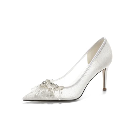 GYUBL Elegante Hochzeitsschuhe Damen Weiße Pumps mit Strasssteinchen,Modèle HD180-14,Weiß-M,EU40 GYUBL Elegante Hochzeitsschuhe Damen Weiße Pumps mit Strasssteinchen,Modèle HD180-14,Weiß-M,EU40 von GYUBL