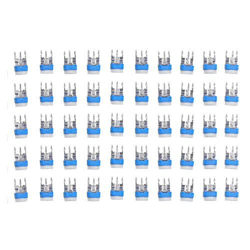 100 Stück 10 Werte 500R 1M RM065 Blau Weiß Trimmer Potentiometer Sortiment Kit TV Video MP3 DVD Büroautomatisierungsgeräte von GYZOUKA