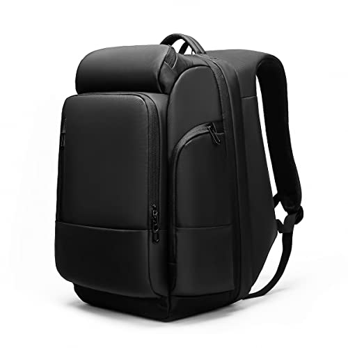 GYakeog Business Rucksack Herren mit USB-Anshluss Laptop Rucksack 17 Zoll Arbeitstasche Wasserdicht Reiserucksack für Arbeit Büro Uni Reise Wandern-Schwarz von GYakeog