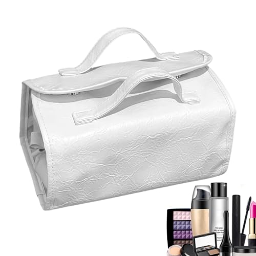 Aufrollbare Make-up-Tasche, Reise-Make-up-Tasche | Leichte Kosmetiktasche,4-in-1 Roll-Up-Kosmetiktaschen für Damen, wasserdichte Reise-Make-up-Tasche, Kulturbeutel von GZBMEZS