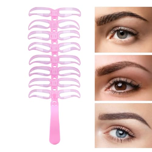 Augenbrauenschablonen zur Formgebung - 8-teiliges Schablonenset für perfekte Brauen | Wiederverwendbare Waschbare Vorlage Für Frauen Und Mädchen Bei Abendterminen von GZBMEZS