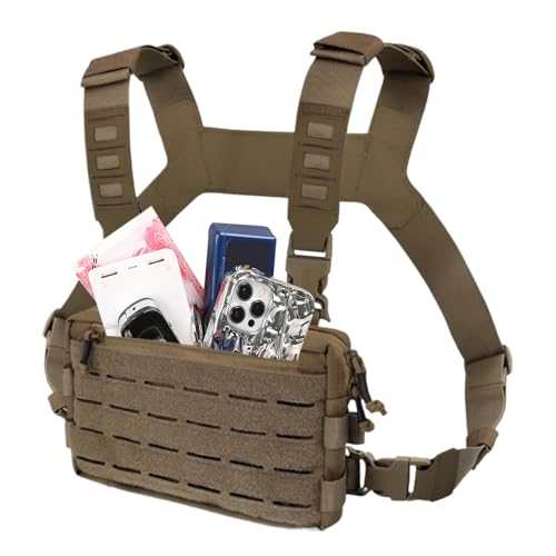 Brusttasche Für Männer | Lauf Brustgurt,Beutel Mit Schnellverschluss-Halter, Verstellbaren Trägern Und Geldbörse Für Outdoor, Motorrad, Fitnessstudio, Reisen, Angeln Und Radfahren Brusttasche Für Männer | Lauf Brustgurt,Beutel Mit Schnellverschluss-Halter, Verstellbaren Trägern Und Geldbörse Für Outdoor, Motorrad, Fitnessstudio, Reisen, Angeln Und Radfahren von GZBMEZS