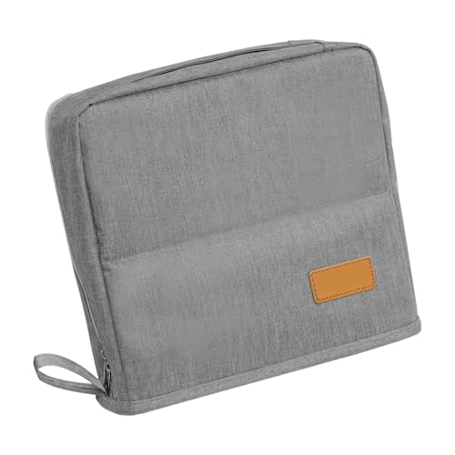 GZBMEZS Großes Federmäppchen | Federmäppchen für die Schule | Multi-Fächer-Box leichte wasserdichte Kosmetiktasche für Schule Handwerk Reisen Zuhause, hellgrau, Refer to description, Unisex von GZBMEZS