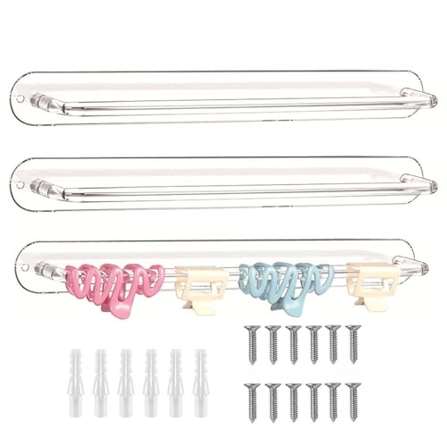 GZBMEZS Haarklammer-Halter für die Wand, Acryl, schwimmende Haarspange, Badezimmer-Haarspange, Organizer, Haarreifen-Organizer für Schminktisch, Wand oder Badezimmer von GZBMEZS