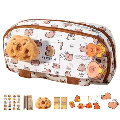 GZBMEZS Niedliches Capybara Federmäppchen | Niedlicher Federtasche,Verschleißfeste Schreibwaren Mit Großer Öffnung Für Lehrer, Schüler, Jugendliche & Kinder Abschluss von GZBMEZS