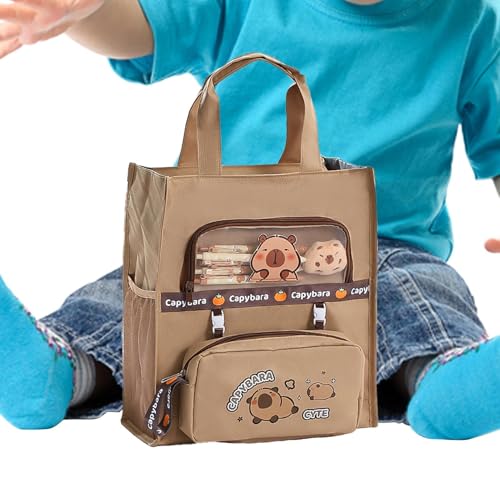 GZBMEZS Wasserratte Segeltuchtasche - Robuste Wiederverwendbare Eco Umhängetasche Mit Mehreren Fächern - Großvolumige Unisex Alltagstasche Für Freizeit Schule Kinder Und von GZBMEZS