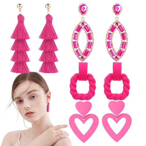 Herz Ohrringe - Auffällige Ohrringe Set | Leichtes Statement-Schmuck Für Partys Valentinstag Geschenkideen Für Frauen Mütter Schwestern Herz Ohrringe - Auffällige Ohrringe Set | Leichtes Statement-Schmuck Für Partys Valentinstag Geschenkideen Für Frauen Mütter Schwestern von GZBMEZS