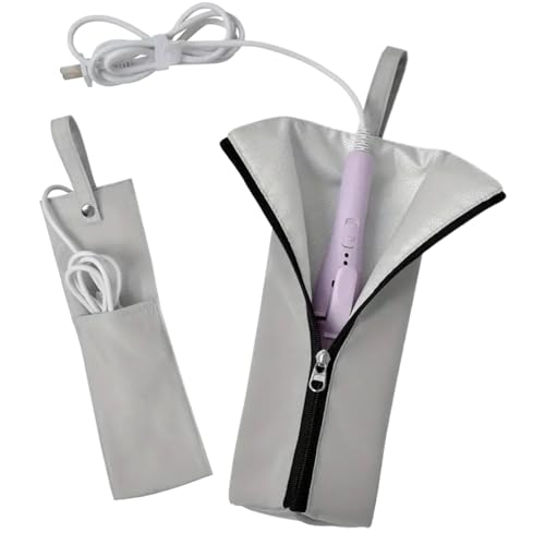 Reiseetasche Für Lockenstab | Hitzebeständiger Make-up-Organizer,Staubdichte Aufbewahrungstasche für Lockenstäbe zu Hause und auf Reisen von GZBMEZS
