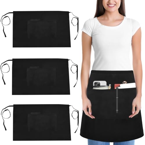 GZCZCC 3 Kochschürze Damen Kurz Küchenschürze Damen Baumwolle Schwarz Verstellbare Schürze Grillschürze Mann Schürze Damen Vintage Vorbinder Schürze Personalisiert Schürze Damen Vintage für Kellner GZCZCC 3 Kochschürze Damen Kurz Küchenschürze Damen Baumwolle Schwarz Verstellbare Schürze Grillschürze Mann Schürze Damen Vintage Vorbinder Schürze Personalisiert Schürze Damen Vintage für Kellner von GZCZCC