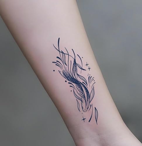 Temporäre Tattoos 2 Stück Chinesischer Stil Tinte Karpfen Kräuter Wasserdicht Weiblich Dauerhaft Zwei Wochen Männlich Handgelenk Arm Saft Semi-Permanent Aufkleber Gefälschte Tätowierung Temporäre Tattoos 2 Stück Chinesischer Stil Tinte Karpfen Kräuter Wasserdicht Weiblich Dauerhaft Zwei Wochen Männlich Handgelenk Arm Saft Semi-Permanent Aufkleber Gefälschte Tätowierung von GZEOCR