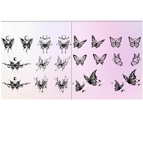 Temporäre Tattoos 2 Stück Finger Kleines Muster Schmetterling Kräuter Wasserdicht Weiblich Dauerhaft Zwei Wochen Handgelenk Semi-Permanent Saft Männlich Aufkleber Gefälschte Tätowierung Temporäre Tattoos 2 Stück Finger Kleines Muster Schmetterling Kräuter Wasserdicht Weiblich Dauerhaft Zwei Wochen Handgelenk Semi-Permanent Saft Männlich Aufkleber Gefälschte Tätowierung von GZEOCR