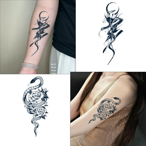Temporäre Tattoos 2 Stück Schlange Kräuter Wasserdicht Dauerhaft Zwei Wochen Saft Blume Arm Narbenabdeckung Nicht Reflektierend Semi-Permanent Weiblich Männlich Aufkleber Gefälschte Tätowierung Temporäre Tattoos 2 Stück Schlange Kräuter Wasserdicht Dauerhaft Zwei Wochen Saft Blume Arm Narbenabdeckung Nicht Reflektierend Semi-Permanent Weiblich Männlich Aufkleber Gefälschte Tätowierung von GZEOCR