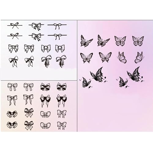 Temporäre Tattoos 3 Stück Kleines Muster Schmetterling Kräuter Wasserdicht Weiblich Dauerhaft Zwei Wochen Handgelenk Semi-Permanent Saft Männlich Aufkleber Gefälschte Tätowierung Temporäre Tattoos 3 Stück Kleines Muster Schmetterling Kräuter Wasserdicht Weiblich Dauerhaft Zwei Wochen Handgelenk Semi-Permanent Saft Männlich Aufkleber Gefälschte Tätowierung von GZEOCR