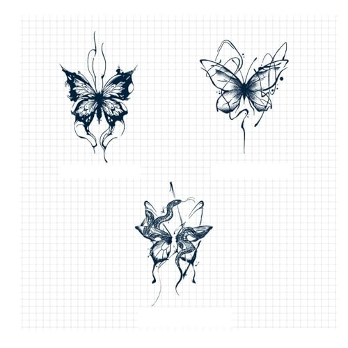Temporäre Tattoos 3 Stück Pflanzliche Semipermanente Wasserdichte Dauerhafte Zwei Wochen Schmetterlingssaft Arm Weibliche Männliche Aufkleber Gefälschte Tätowierung Temporäre Tattoos 3 Stück Pflanzliche Semipermanente Wasserdichte Dauerhafte Zwei Wochen Schmetterlingssaft Arm Weibliche Männliche Aufkleber Gefälschte Tätowierung von GZEOCR