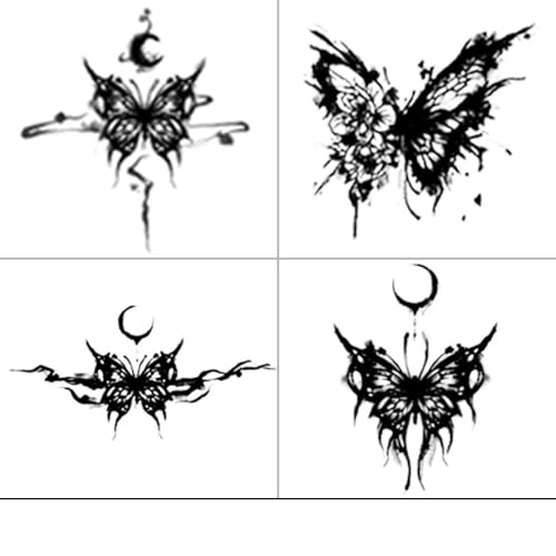 Temporäre Tattoos 4 Stück Schmetterling Schlüsselbein Englische Buchstaben Kräuter Wasserdicht Dauerhaft Zwei Wochen Weiblich Semi-Permanent Arm Saft Männlich Aufkleber Gefälschte Tätowierung Temporäre Tattoos 4 Stück Schmetterling Schlüsselbein Englische Buchstaben Kräuter Wasserdicht Dauerhaft Zwei Wochen Weiblich Semi-Permanent Arm Saft Männlich Aufkleber Gefälschte Tätowierung von GZEOCR