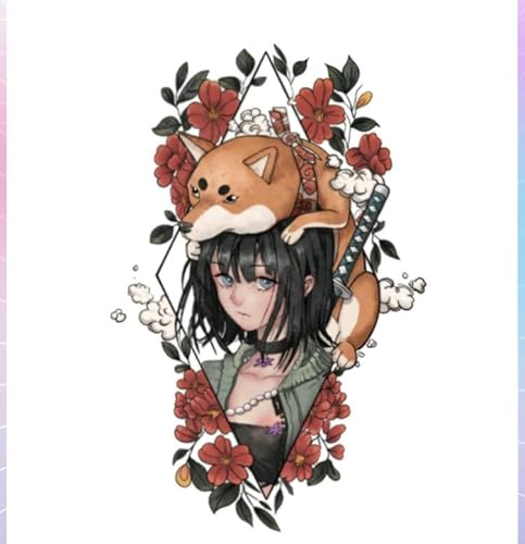Temporäre Tattoos Tattoo Aufkleber Falsche Tätowierung 1 Stück 15 * 21Cm Mädchen Und Hund Farbe Blumenarm Wasserdicht Weiblich Langlebig Männlich Traditioneller Cartoon-Arm Kleines Bild Großes Bild Temporäre Tattoos Tattoo Aufkleber Falsche Tätowierung 1 Stück 15 * 21Cm Mädchen Und Hund Farbe Blumenarm Wasserdicht Weiblich Langlebig Männlich Traditioneller Cartoon-Arm Kleines Bild Großes Bild von GZEOCR