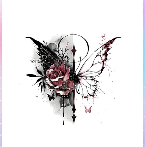 Temporäre Tattoos Tattoo Aufkleber Falsche Tätowierung 1 Stück Dunkle Schmetterlingsfarbe Wasserfest Langlebig Weibliche Brust Ins Stil Arm Mädchen Kleines Bild Großes Bild Temporäre Tattoos Tattoo Aufkleber Falsche Tätowierung 1 Stück Dunkle Schmetterlingsfarbe Wasserfest Langlebig Weibliche Brust Ins Stil Arm Mädchen Kleines Bild Großes Bild von GZEOCR