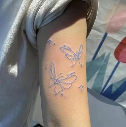 Temporäre Tattoos Tattoo Aufkleber Falsche Tätowierung Farbe Wasserdicht Damen Langlebiger Arm Blauer Schmetterling Schlüsselbein Simulation Große Und Kleine Bilder Temporäre Tattoos Tattoo Aufkleber Falsche Tätowierung Farbe Wasserdicht Damen Langlebiger Arm Blauer Schmetterling Schlüsselbein Simulation Große Und Kleine Bilder von GZEOCR