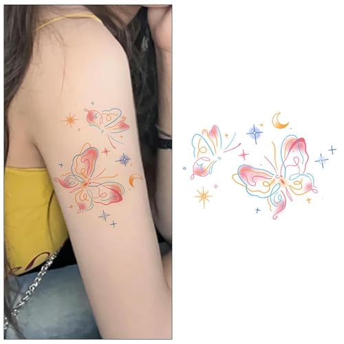 Temporäre Tattoos Tattoo Aufkleber Falsche Tätowierung Schmetterling Wasserdicht Damen Langlebige Farbe Arm Schlüsselbein Simulation Farbmalerei Großes Bild Kleines Bild Temporäre Tattoos Tattoo Aufkleber Falsche Tätowierung Schmetterling Wasserdicht Damen Langlebige Farbe Arm Schlüsselbein Simulation Farbmalerei Großes Bild Kleines Bild von GZEOCR