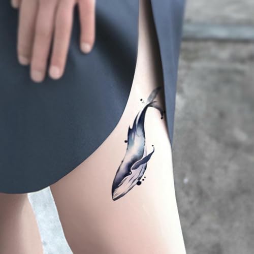 Temporäre Tattoos Tattoo Aufkleber Falsche Tätowierung Schwarzwal Wasserfeste Tinte Männer Und Frauen Langlebiger Arm Frisch Handgemaltes Schlüsselbein Große Und Kleine Bilder von GZEOCR