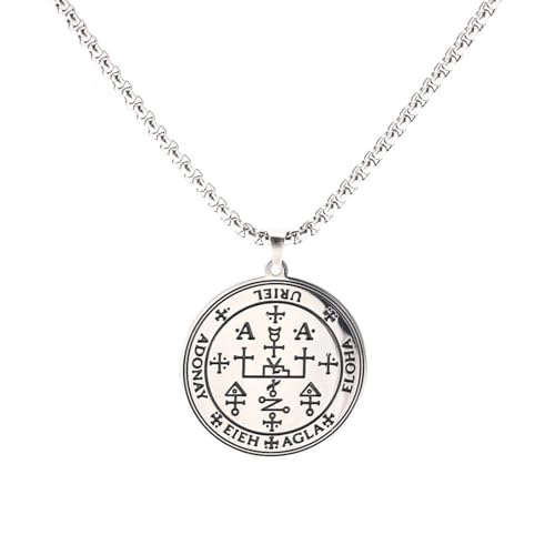 GZHENGZG Erzengel Uriel Übernatürliche Anhänger Halskette, der Weisheit, Licht Gottes, Amulett, Talisman von GZHENGZG