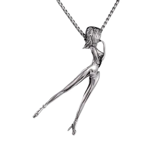 GZHENGZG Herren Halskette und Damen Halskette Retro Silber Farbe Zweidimensionale nackte Göttin Anhänger Halskette Geeignet für Mann und Frau Anhänger Zubehör Paar Geschenk Geschenk GZHENGZG Herren Halskette und Damen Halskette Retro Silber Farbe Zweidimensionale nackte Göttin Anhänger Halskette Geeignet für Mann und Frau Anhänger Zubehör Paar Geschenk Geschenk von GZHENGZG