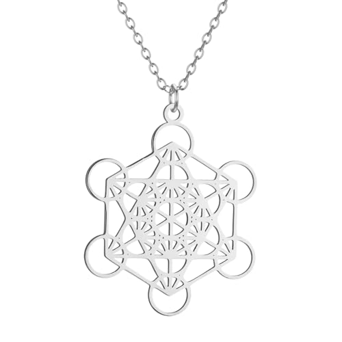GZHENGZG Herren Halsketten und Damenschmuck Heilige Geometrie Metatron Anhänger Halskette Frauen Männer Meditation Schmuck Würfel Halskette Geschenk GZHENGZG Herren Halsketten und Damenschmuck Heilige Geometrie Metatron Anhänger Halskette Frauen Männer Meditation Schmuck Würfel Halskette Geschenk von GZHENGZG