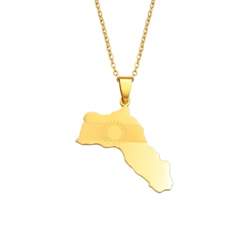 GZHENGZG Herren Halsketten und Damenschmuck Kurdistan Anhänger Halskette, Kurdistan Halsschmuck, ilver und Gold Farbe, Kurdistan Schmuck, Geschenk GZHENGZG Herren Halsketten und Damenschmuck Kurdistan Anhänger Halskette, Kurdistan Halsschmuck, ilver und Gold Farbe, Kurdistan Schmuck, Geschenk von GZHENGZG