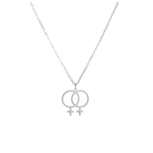 GZHENGZG Herren Halsketten und Damenschmuck Mädchen lieben lesbische Halsketten Frauen Zeichen Weibliche Gay Pride Halskette Statement LGBT Schmuck Geschenk 2024 Trendiges Geschenk von GZHENGZG