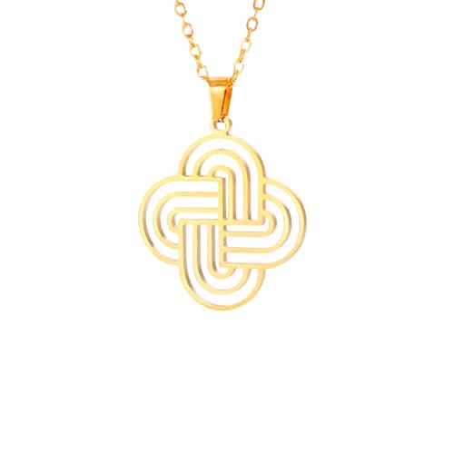 GZHENGZG Herren Halsketten und Damenschmuck Salomon Knoten Halskette, Heilige Geometrie Charme, Viel Glück, irisches Amulett, spirituelles Schmuck Geschenk von GZHENGZG
