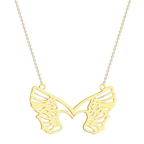GZHENGZG Herren Halsketten und Damenschmuck Schmetterling Anhänger Halskette Für Frauen Weiblich Brian Molko Symbol Boho Halskette Schmuck Geschenk von GZHENGZG