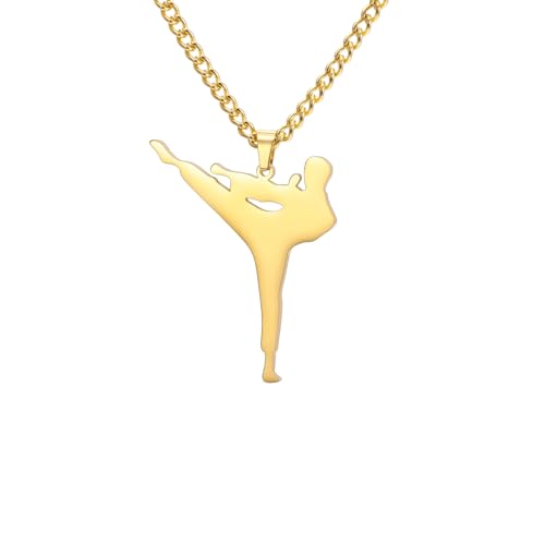 GZHENGZG Herren Halsketten und Damenschmuck Taekwondo Halskette für Junge Frauen Männer Kung Fu Kicking Figur Koreanischer Anhänger Mode Sport Schmuck Geschenk Geschenk GZHENGZG Herren Halsketten und Damenschmuck Taekwondo Halskette für Junge Frauen Männer Kung Fu Kicking Figur Koreanischer Anhänger Mode Sport Schmuck Geschenk Geschenk von GZHENGZG