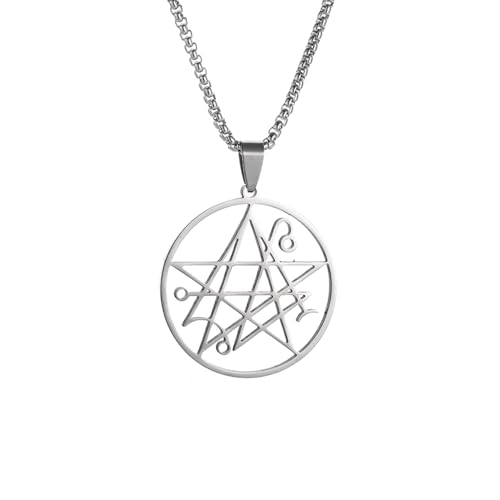GZHENGZG Herrenhalsketten und Damenschmuck ClassicNecronomicon Halskette, Symbol von Miskatonic Elder Lovecraft, Azath Cthulhu, Herrenschmuck Accessoires Geschenk GZHENGZG Herrenhalsketten und Damenschmuck ClassicNecronomicon Halskette, Symbol von Miskatonic Elder Lovecraft, Azath Cthulhu, Herrenschmuck Accessoires Geschenk von GZHENGZG