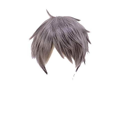 GZIRUE Dunkelgraue Schwarze Kurze Gerade Perücke Haar für Osamu Miya Cosplay Halloween Party Anime Kostüm Role Play Costume Wigs von GZIRUE