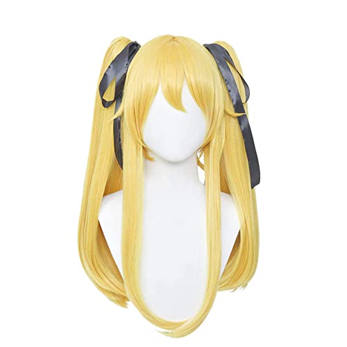 GZIRUE Gelbe Lange Gerade Perücke mit Schwarzes Band für Mary Saotome Wig Cosplay Anime Kostüm with Wig Cap von GZIRUE