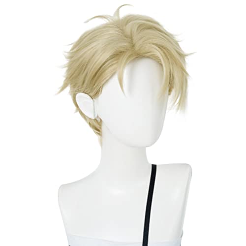 GZIRUE Goldgelb Kurz Perücke Haar für Loid Forger Cosplay Wig Anime Kostüm with Wig Cap von GZIRUE