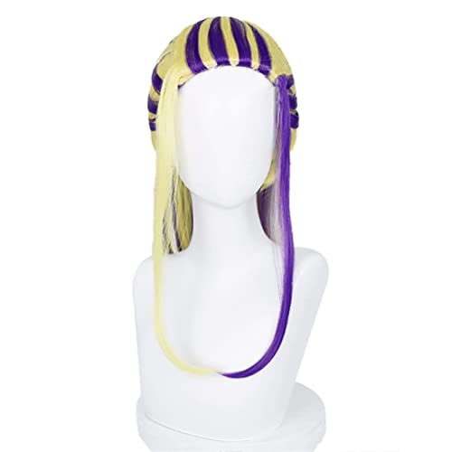 GZIRUE Lila Goldgelbe Lange Gerade Perücke Haar für Wakasa Imaushi Cosplay Wig Anime Kostüm mit Perücke Kappe Wig Cap von GZIRUE